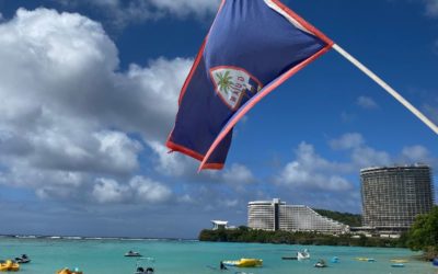 Guam flag in the breeze