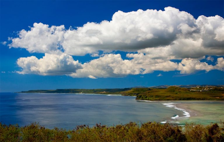 Panoramic Beauty: The Breathtaking View from University of Guam Cliff Line, Overlooking Tagachang Beach